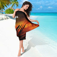 Custom Fiery Dragon Bowling Sarong with Flaming Ball and Hexagon Flame Pattern - Wonder Print Shop
