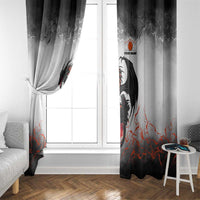 Custom Black Dragon Bowling Window Curtain with Fiery Ball and Thunderstorm Lightning Pattern - Wonder Print Shop