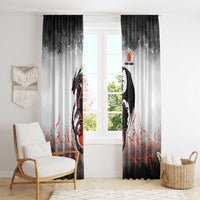 Custom Black Dragon Bowling Window Curtain with Fiery Ball and Thunderstorm Lightning Pattern - Wonder Print Shop