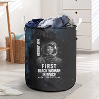 Mae Jemison Laundry Basket with NASA Spacesuit Portrait, First Black Woman - Wonder Print Shop