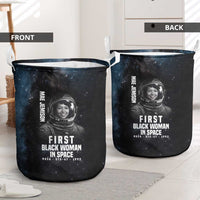Mae Jemison Laundry Basket with NASA Spacesuit Portrait, First Black Woman - Wonder Print Shop