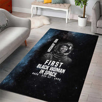 Mae Jemison Area Rug with NASA Spacesuit Portrait, First Black Woman - Wonder Print Shop