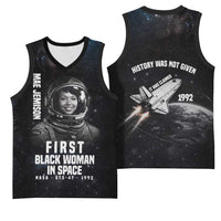 Mae Jemison Basketball Jersey with NASA Spacesuit Portrait, First Black Woman - Wonder Print Shop
