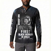 Mae Jemison Button Sweatshirt with NASA Spacesuit Portrait, First Black Woman