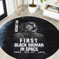 Mae Jemison Round Carpet with NASA Spacesuit Portrait, First Black Woman - Wonder Print Shop