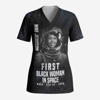 Mae Jemison Scrub Top with NASA Spacesuit Portrait, First Black Woman - Wonder Print Shop