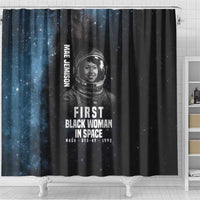Mae Jemison Shower Curtain with NASA Spacesuit Portrait, First Black Woman - Wonder Print Shop