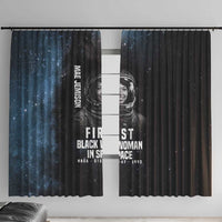Mae Jemison Window Curtain with NASA Spacesuit Portrait, First Black Woman - Wonder Print Shop