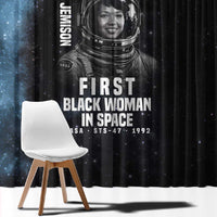 Mae Jemison Window Curtain with NASA Spacesuit Portrait, First Black Woman - Wonder Print Shop