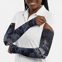 Mae Jemison Arm Sleeves with Space Portrait Design, Science Has No Boundaries Quote and DNA Book Elements - Wonder Print Shop