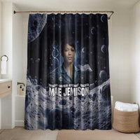 Mae Jemison Bathroom Set with Space Portrait Design, Science Has No Boundaries Quote and DNA Book Elements - Wonder Print Shop