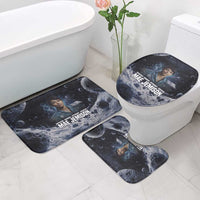 Mae Jemison Bathroom Set with Space Portrait Design, Science Has No Boundaries Quote and DNA Book Elements - Wonder Print Shop