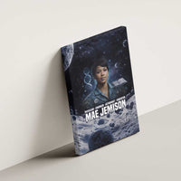 Mae Jemison Canvas Wall Art with Space Portrait Design, Science Has No Boundaries Quote and DNA Book Elements - Wonder Print Shop