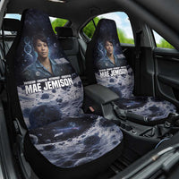 Mae Jemison Car Seat Cover with Space Portrait Design, Science Has No Boundaries Quote and DNA Book Elements - Wonder Print Shop