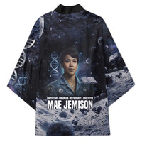 Mae Jemison Kimono with Space Portrait Design, Science Has No Boundaries Quote and DNA Book Elements - Wonder Print Shop