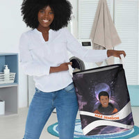 Mae Jemison Laundry Basket Cartoon Astronaut Portrait, The Sky Is Not the Limit Quote and Galaxy Dreamer - Wonder Print Shop