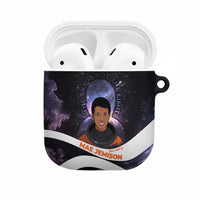 Mae Jemison AirPods Case Cartoon Astronaut Portrait, The Sky Is Not the Limit Quote and Galaxy Dreamer - Wonder Print Shop