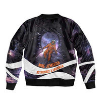 Mae Jemison Bomber Jacket Cartoon Astronaut Portrait, The Sky Is Not the Limit Quote and Galaxy Dreamer - Wonder Print Shop