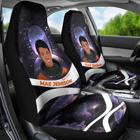 Mae Jemison Car Seat Cover Cartoon Astronaut Portrait, The Sky Is Not the Limit Quote and Galaxy Dreamer - Wonder Print Shop