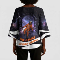 Mae Jemison Kimono Sleeve Blouse Cartoon Astronaut Portrait, The Sky Is Not the Limit Quote and Galaxy Dreamer - Wonder Print Shop
