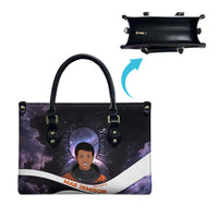 Mae Jemison Leather Bag Cartoon Astronaut Portrait, The Sky Is Not the Limit Quote and Galaxy Dreamer - Wonder Print Shop