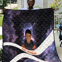 Mae Jemison Quilt Cartoon Astronaut Portrait, The Sky Is Not the Limit Quote and Galaxy Dreamer - Wonder Print Shop