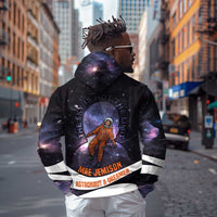 Mae Jemison Zip Hoodie Cartoon Astronaut Portrait, The Sky Is Not the Limit Quote and Galaxy Dreamer - Wonder Print Shop