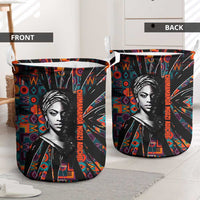 Chimamanda Ngozi Adichie Laundry Basket with Monochrome Portrait, The Danger of a Single Story Quote - Wonder Print Shop