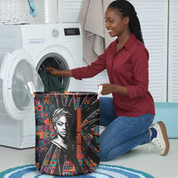 Chimamanda Ngozi Adichie Laundry Basket with Monochrome Portrait, The Danger of a Single Story Quote - Wonder Print Shop
