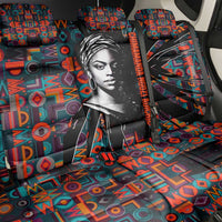 Chimamanda Ngozi Adichie Back Car Seat Cover with Monochrome Portrait, The Danger of a Single Story Quote - Wonder Print Shop