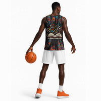 Chimamanda Ngozi Adichie Basketball Jersey with Monochrome Portrait, The Danger of a Single Story Quote - Wonder Print Shop