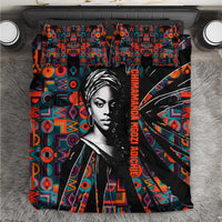 Chimamanda Ngozi Adichie Bedding Set with Monochrome Portrait, The Danger of a Single Story Quote - Wonder Print Shop