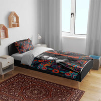 Chimamanda Ngozi Adichie Bedding Set with Monochrome Portrait, The Danger of a Single Story Quote - Wonder Print Shop