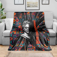 Chimamanda Ngozi Adichie Blanket with Monochrome Portrait, The Danger of a Single Story Quote - Wonder Print Shop