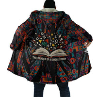 Chimamanda Ngozi Adichie Cloak with Monochrome Portrait, The Danger of a Single Story Quote - Wonder Print Shop