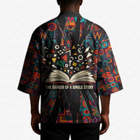 Chimamanda Ngozi Adichie Kimono with Monochrome Portrait, The Danger of a Single Story Quote - Wonder Print Shop