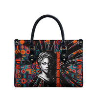 Chimamanda Ngozi Adichie Leather Bag with Monochrome Portrait, The Danger of a Single Story Quote - Wonder Print Shop