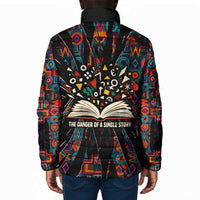 Chimamanda Ngozi Adichie Padded Jacket with Monochrome Portrait, The Danger of a Single Story Quote - Wonder Print Shop