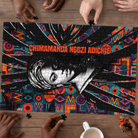 Chimamanda Ngozi Adichie Puzzle with Monochrome Portrait, The Danger of a Single Story Quote - Wonder Print Shop