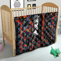Chimamanda Ngozi Adichie Quilt with Monochrome Portrait, The Danger of a Single Story Quote - Wonder Print Shop