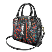 Chimamanda Ngozi Adichie Shoulder Handbag with Monochrome Portrait, The Danger of a Single Story Quote - Wonder Print Shop