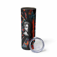 Chimamanda Ngozi Adichie Skinny Tumbler with Monochrome Portrait, The Danger of a Single Story Quote - Wonder Print Shop