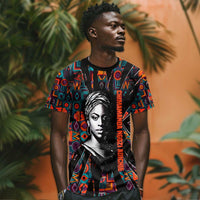 Chimamanda Ngozi Adichie T shirt with Monochrome Portrait, The Danger of a Single Story Quote - Wonder Print Shop