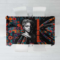Chimamanda Ngozi Adichie Tablecloth with Monochrome Portrait, The Danger of a Single Story Quote - Wonder Print Shop