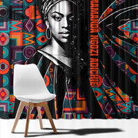 Chimamanda Ngozi Adichie Window Curtain with Monochrome Portrait, The Danger of a Single Story Quote - Wonder Print Shop