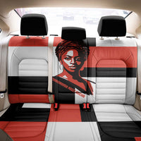 Chimamanda Ngozi Adichie Back Car Seat Cover with Bold Red Portrait, We Should All Be Feminists Quote - Wonder Print Shop