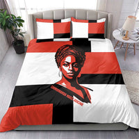 Chimamanda Ngozi Adichie Bedding Set with Bold Red Portrait, We Should All Be Feminists Quote - Wonder Print Shop