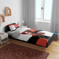 Chimamanda Ngozi Adichie Bedding Set with Bold Red Portrait, We Should All Be Feminists Quote - Wonder Print Shop