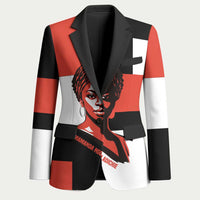 Chimamanda Ngozi Adichie Blazer with Bold Red Portrait, We Should All Be Feminists Quote - Wonder Print Shop