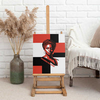Chimamanda Ngozi Adichie Canvas Wall Art with Bold Red Portrait, We Should All Be Feminists Quote - Wonder Print Shop